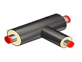 預(yù)制直埋保溫三通一般與預(yù)制直埋保溫管道配套使用，主要用于保溫直管的分支。預(yù)制直埋保溫三通是由高密度聚乙烯外護(hù)管、聚氨酯泡沫保溫層及內(nèi)工作鋼管緊密結(jié)合而成。預(yù)制直埋保溫三通的外層采用聚氨酯作為保溫材料，